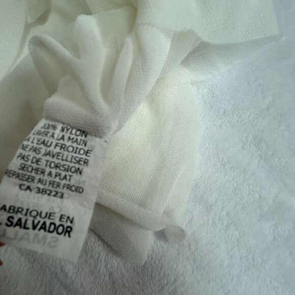 Sweet Pea By Stacy Frati Womens White Sleeveless Top With Floral Detail Small - Picture 8 of 9